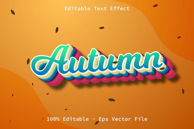 Effet de texte de style pop moderne d'automne
