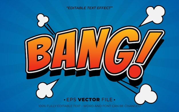 effet de texte de style pop-up de bande dessinée vectoriel modifiable