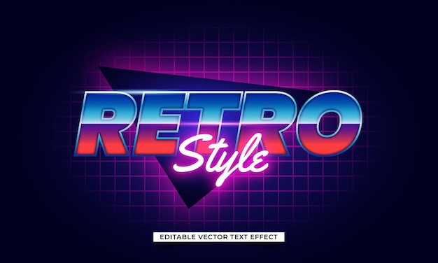 effet de texte de style rétro modifiable