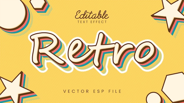 Effet de texte de style rétro
