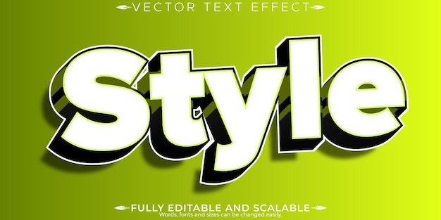 Effet de texte de style style de texte moderne et créatif modifiable