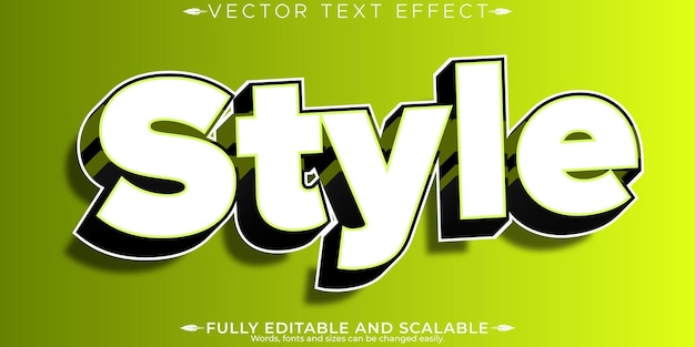 Vecteur effet de texte de style style de texte moderne et créatif modifiable