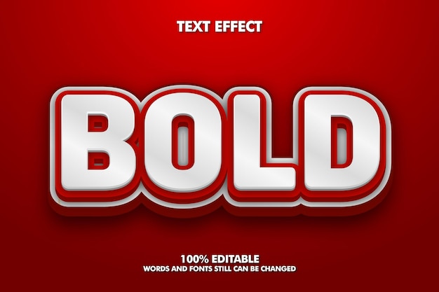 Effet de texte de style vectoriel de typographie en gras