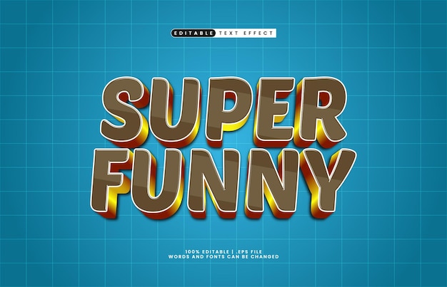 effet de texte super drôle modifiable avec un effet de texte de jeu et de jeu