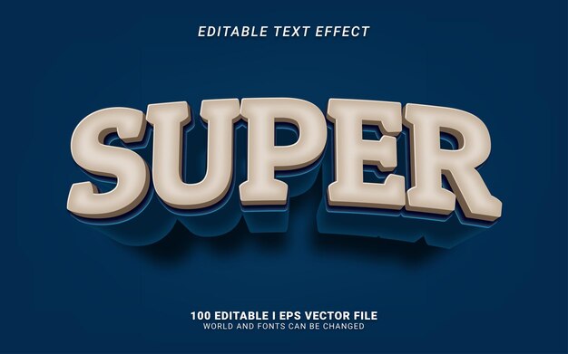 Vecteur effet de texte super modifiable