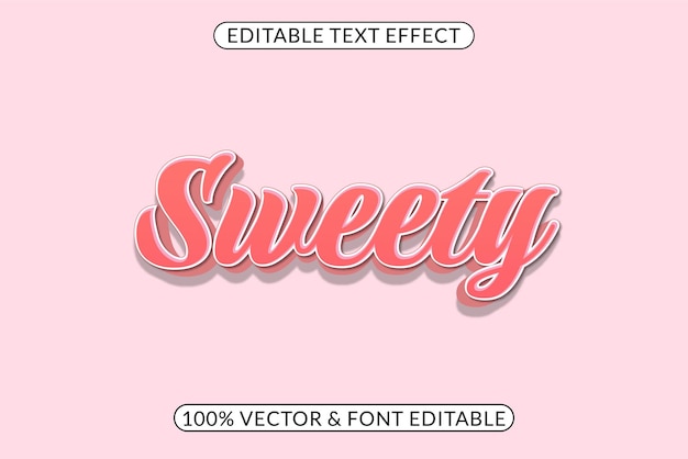 Effet De Texte Sweety Facilement Modifiable