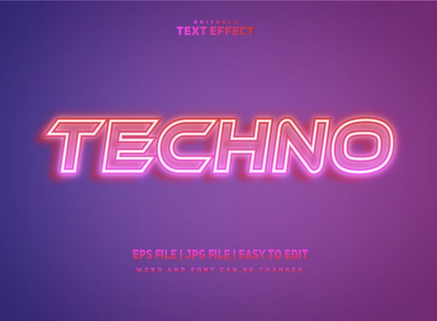 Effet Texte Techno