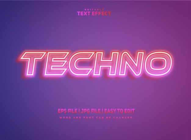 Effet texte techno