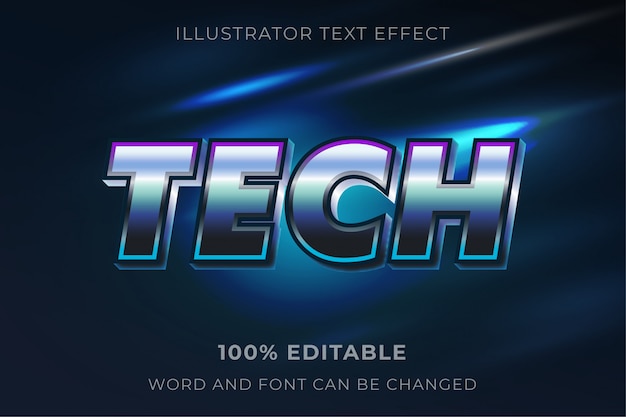 effet de texte de technologie