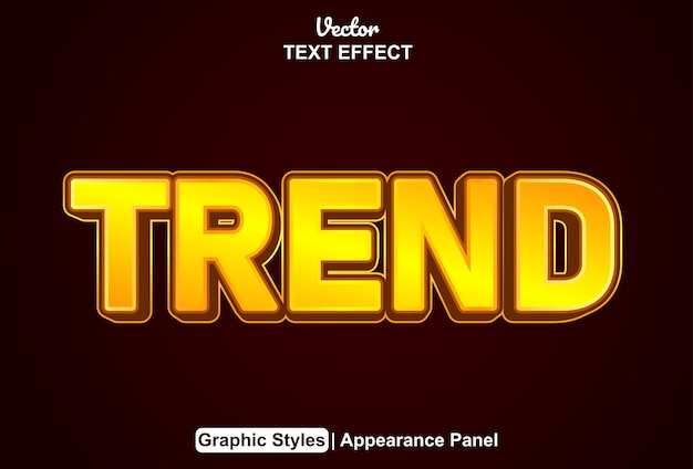 effet de texte tendance avec style graphique orange et modifiable