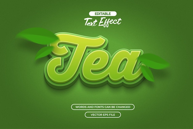 Effet texte thé vert