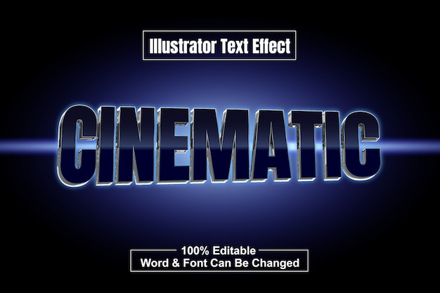 Vecteur effet de texte de titre cinématographique