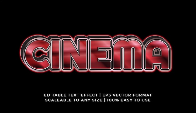 Effet De Texte De Titre De Lumière De Cinéma 3d