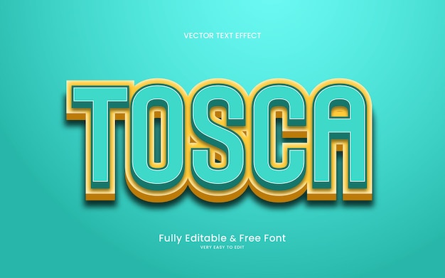 Effet de texte tosca modifiable de haute qualité