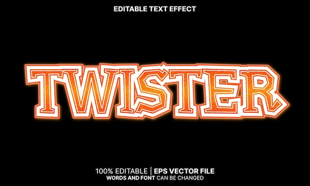 Vecteur effet de texte twister