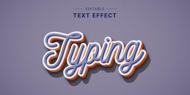 Effet de texte de typographie vintage 3D classique