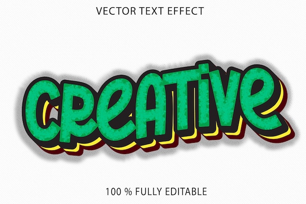 Vecteur effet de texte vecteur créatif