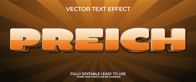 Effet de texte vectoriel 3D entièrement modifiable