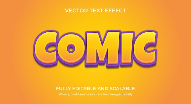 Effet de texte vectoriel 3D modifiable comique