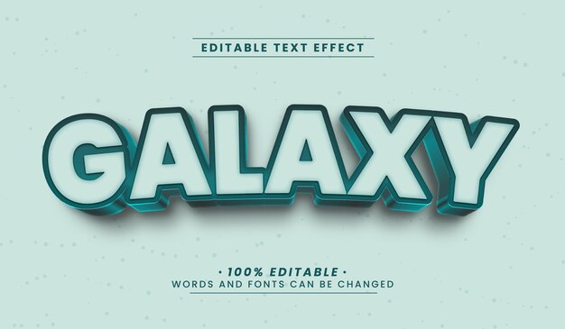 Effet de texte vectoriel 3D modifiable avec une couleur pastel verte