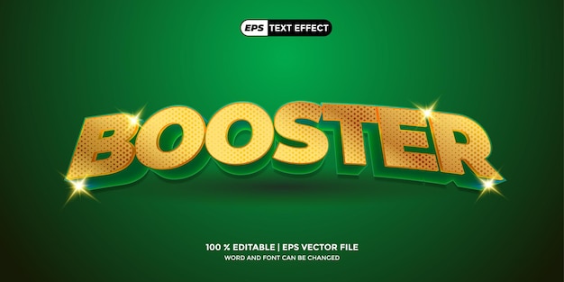 Effet de texte vectoriel de conception en or 3D