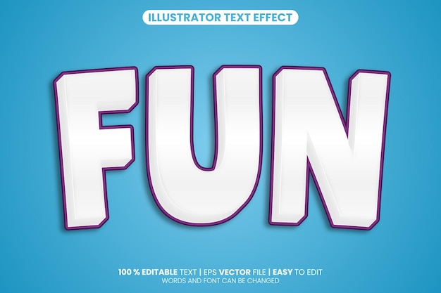 Effet de texte vectoriel modifiable amusant