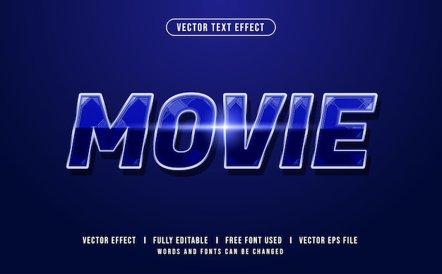 Effet De Texte Vectoriel Modifiable Du Film