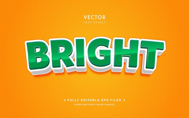 Effet de texte vectoriel modifiable lumineux
