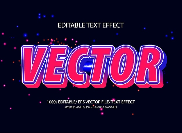 Effet de texte vectoriel modifiable et style de texte modifiable