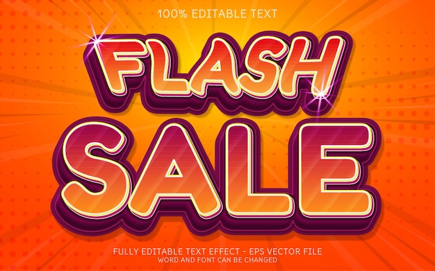 Effet de texte de vente flash 3D Style de texte modifiable