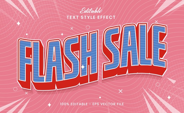 Vecteur effet de texte de vente flash modifiable