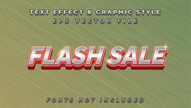 Vecteur effet de texte de vente flash