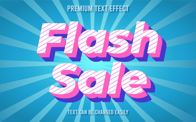 Vecteur effet de texte de vente flash