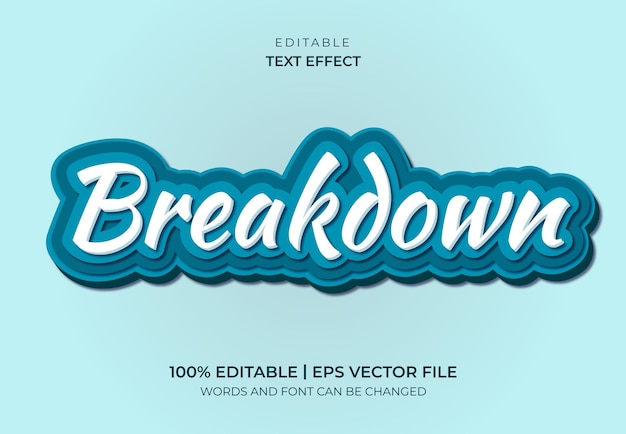 Vecteur effet de texte de ventilation