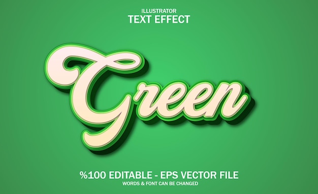 Effet De Texte Vert 3d