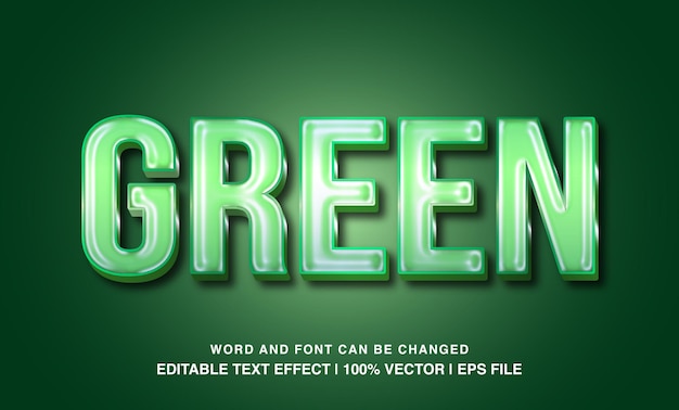Effet de texte vert brillant 2