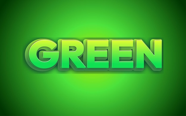 effet de texte vert modifiable