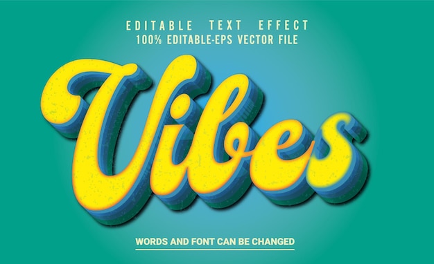 Effet de texte Vibes modifiable