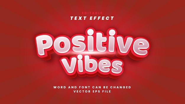 Effet De Texte De Vibrations Positives