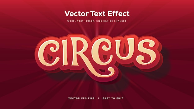 Effet de texte vintage Circus Retro modifiable