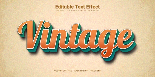 Effet de texte vintage