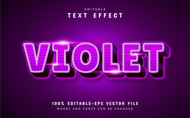 Effet De Texte Violet Avec Motif à Rayures