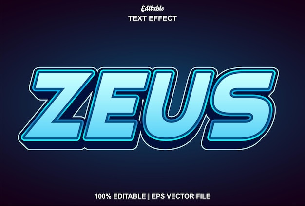 Effet De Texte Zeus Et Modifiable