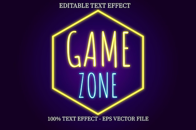 Vecteur effet de texte de zone de jeu style moderne