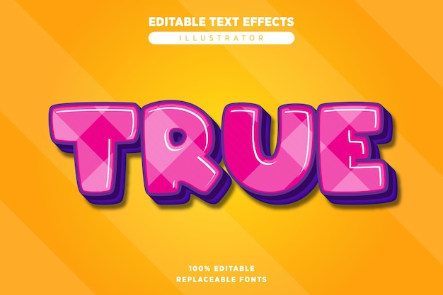 Effet True Text modifiable