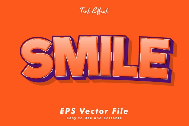 Effet de typographie effet texte sourire