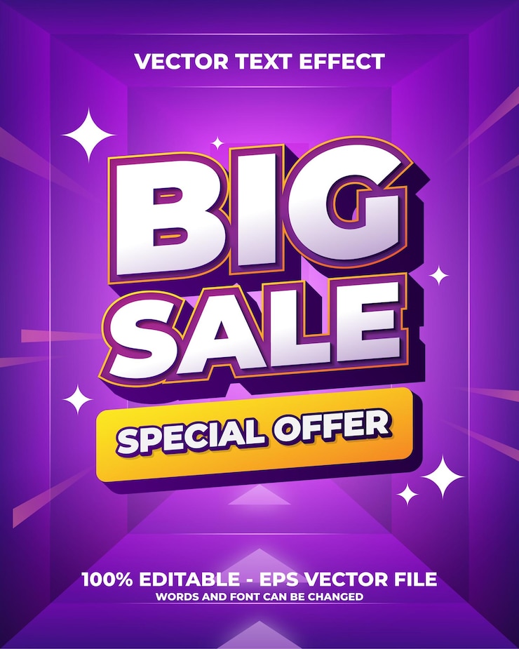 Vecteur l'effet de la vente de gros textes