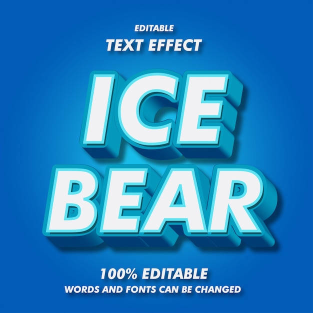 EFFETS DE TEXTE ICE BEAR