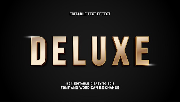 Effets de texte de luxe avec un style 3D moderne qui est modifiable