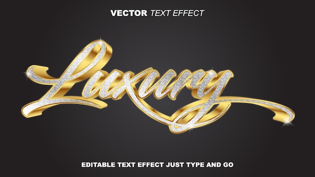 Vecteur effets de texte de luxe